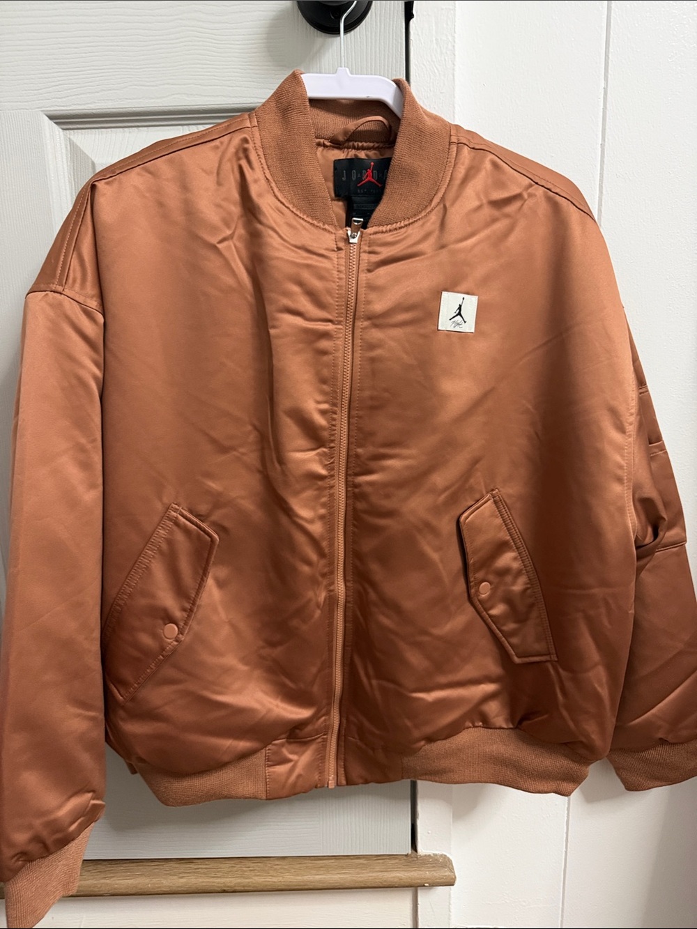 Jordan Satin Bomber Jacket - Copper